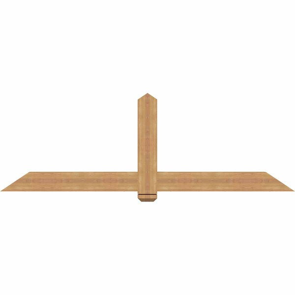 Ekena Millwork Eugene Smooth Timber Gable Bracket, Western Red Cedar, 84"W x 28"H x 3 1/2"D x 5 1/2"F, 8/12 Pitch GBW084X28X0406EUG00SWR - main